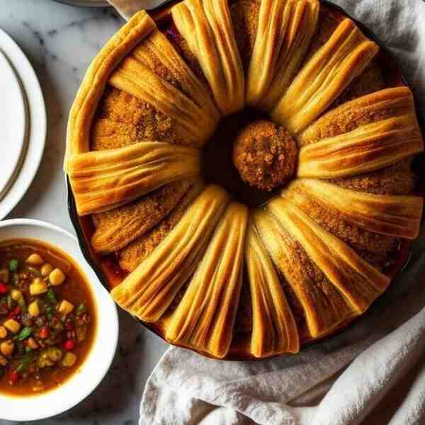 Слойки с домашней тушенкой и овощами